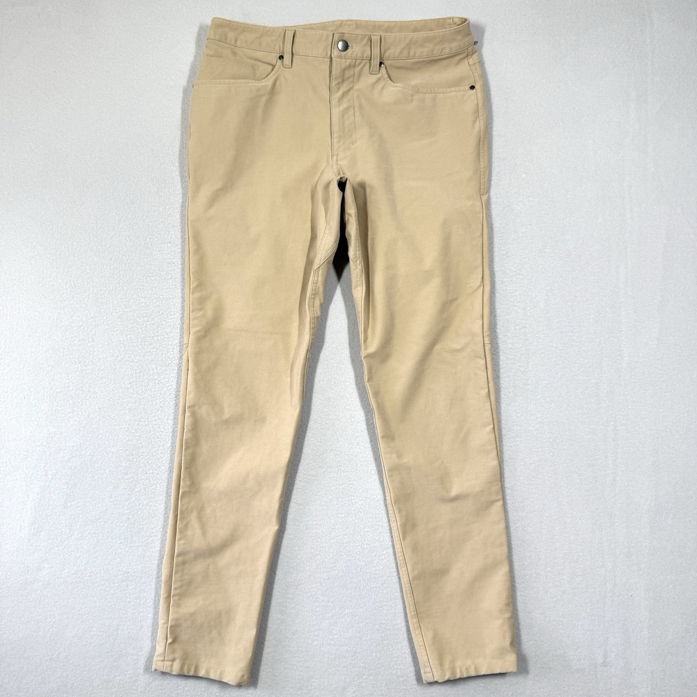 Lululemon Pants Mens 32 ABC Slim Fit 5 Pocket Utilitech Abrasion Resistant Beige